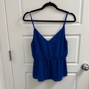 Aritzia Babaton Royal Blue Camisole Surplice Top Size Small